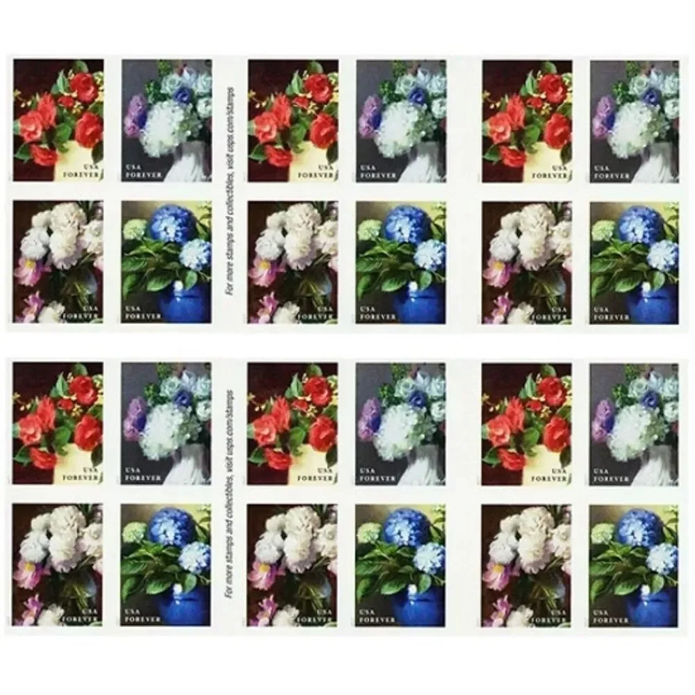 100 Flowers from the Garden 2017 USPS Postage Forever Stamps Wedding Invitations